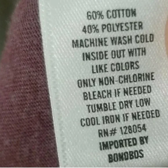 Bonobos Men's Slim Fit Purple/Plum Vneck Short Sleeve Tshirt Size Large - Picture 5 of 7